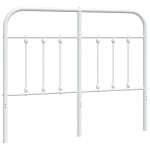 vidaXL Tăblie de pat metalică, alb, 120 cm
