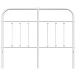 vidaXL Tăblie de pat metalică, alb, 120 cm