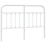 vidaXL Tăblie de pat metalică, alb, 140 cm vidaXL Tăblie de pat metalică, alb, 140 cm