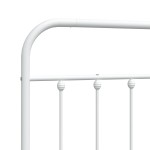 vidaXL Tăblie de pat metalică, alb, 140 cm vidaXL Tăblie de pat metalică, alb, 140 cm