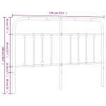 vidaXL Tăblie de pat metalică, alb, 140 cm vidaXL Tăblie de pat metalică, alb, 140 cm