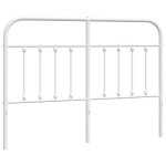 vidaXL Tăblie de pat metalică, alb, 150 cm