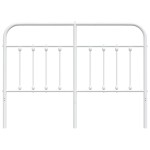 vidaXL Tăblie de pat metalică, alb, 150 cm
