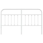 vidaXL Tăblie de pat metalică, alb, 160 cm