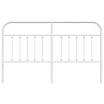 vidaXL Tăblie de pat metalică, alb, 180 cm