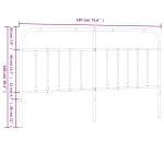 vidaXL Tăblie de pat metalică, alb, 180 cm