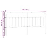vidaXL Tăblie de pat metalică, alb, 193 cm