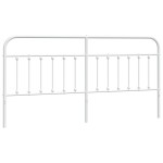 vidaXL Tăblie de pat metalică, alb, 200 cm vidaXL Tăblie de pat metalică, alb, 200 cm