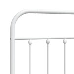 vidaXL Tăblie de pat metalică, alb, 200 cm vidaXL Tăblie de pat metalică, alb, 200 cm