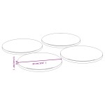 vidaXL Farfurii pentru pizza, 4 buc., Ø32x1,5 cm, bambus vidaXL Farfurii pentru pizza, 4 buc., Ø32x1,5 cm, bambus