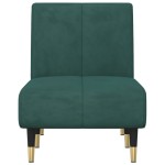 vidaXL Șezlong, verde închis, catifea vidaXL Șezlong, verde închis, catifea