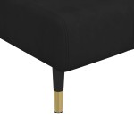 vidaXL Șezlong, negru, catifea vidaXL Șezlong, negru, catifea