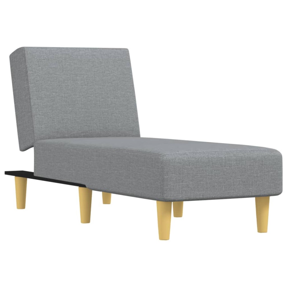 vidaXL Șezlong, gri deschis, material textil