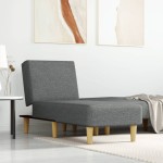 vidaXL Șezlong, gri închis, material textil vidaXL Șezlong, gri închis, material textil