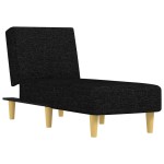 vidaXL Șezlong, negru, material textil