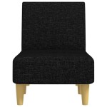 vidaXL Șezlong, negru, material textil