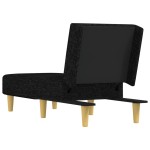 vidaXL Șezlong, negru, material textil
