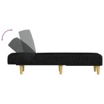 vidaXL Șezlong, negru, material textil
