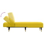 vidaXL Șezlong, galben, catifea vidaXL Șezlong, galben, catifea