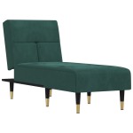 vidaXL Șezlong, verde închis, catifea vidaXL Șezlong, verde închis, catifea