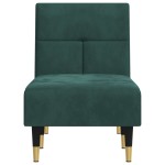 vidaXL Șezlong, verde închis, catifea vidaXL Șezlong, verde închis, catifea