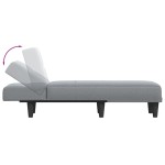 vidaXL Șezlong, gri deschis, material textil vidaXL Șezlong, gri deschis, material textil