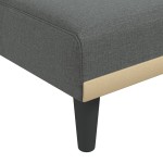 vidaXL Șezlong, gri închis, material textil