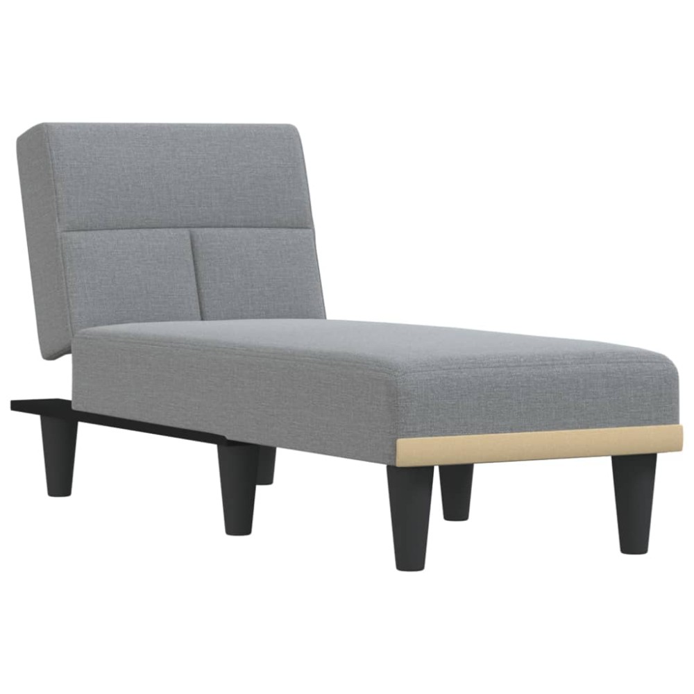 vidaXL Șezlong, gri deschis, material textil
