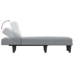 vidaXL Șezlong, gri deschis, material textil vidaXL Șezlong, gri deschis, material textil