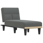 vidaXL Șezlong, gri închis, material textil