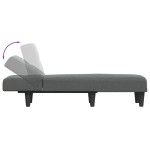 vidaXL Șezlong, gri închis, material textil