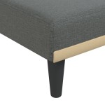 vidaXL Șezlong, gri închis, material textil