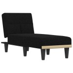 vidaXL Șezlong, negru, material textil vidaXL Șezlong, negru, material textil