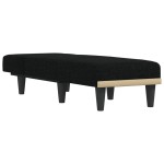 vidaXL Șezlong, negru, material textil vidaXL Șezlong, negru, material textil