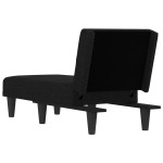 vidaXL Șezlong, negru, material textil vidaXL Șezlong, negru, material textil