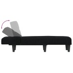 vidaXL Șezlong, negru, material textil vidaXL Șezlong, negru, material textil