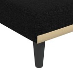 vidaXL Șezlong, negru, material textil vidaXL Șezlong, negru, material textil