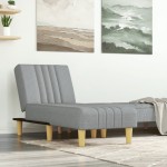 vidaXL Șezlong, gri deschis, material textil vidaXL Șezlong, gri deschis, material textil