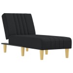 vidaXL Șezlong, negru, material textil vidaXL Șezlong, negru, material textil