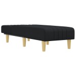 vidaXL Șezlong, negru, material textil vidaXL Șezlong, negru, material textil