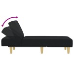 vidaXL Șezlong, negru, material textil vidaXL Șezlong, negru, material textil