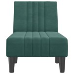 vidaXL Șezlong, verde închis, catifea vidaXL Șezlong, verde închis, catifea