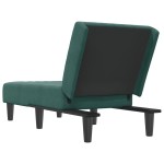 vidaXL Șezlong, verde închis, catifea vidaXL Șezlong, verde închis, catifea