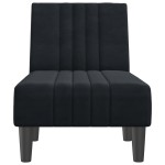 vidaXL Șezlong, negru, catifea vidaXL Șezlong, negru, catifea
