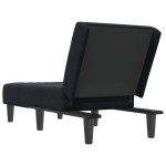 vidaXL Șezlong, negru, catifea vidaXL Șezlong, negru, catifea