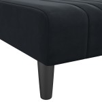 vidaXL Șezlong, negru, catifea vidaXL Șezlong, negru, catifea