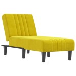 vidaXL Șezlong, galben, catifea vidaXL Șezlong, galben, catifea