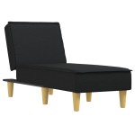 vidaXL Șezlong, negru, material textil
