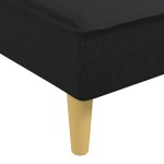 vidaXL Șezlong, negru, material textil