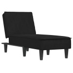 vidaXL Șezlong, negru, catifea vidaXL Șezlong, negru, catifea